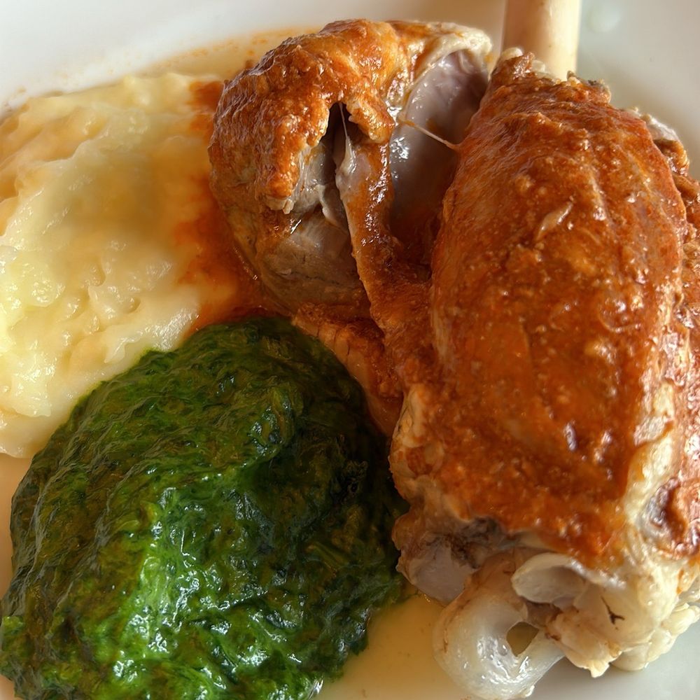 "Lamb İncik" was exquisite, softest lamb meat I've ever eaten. It comes with smooth mashed potatoes and spinach purée which was okay. "Lamb İncik" was exquisite, softest lamb meat I've ever eaten. It comes with smooth mashed potatoes and spinach purée which was okay.