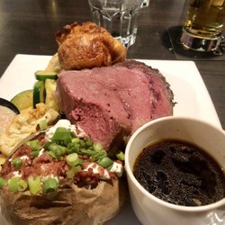 Echo Restaurant And Wine Bar - Was the chef hungry?  Looks like he hacked a hunk off my prime rib for himself....