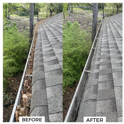 Professional Gutter Cleaning & Cleanout - Leave the dirty work to the professionals. We will remove all debris and blockage from your gutters and downspouts allowing for a clear path to direct rainwater away from your property properly.