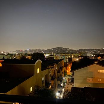 L + O Apartments - Roof top view at night near fire pit. - Apartments Near Me - North Hollywood, California L + O Apartments - Roof top view at night near fire pit. - Apartments Near Me - North Hollywood, California