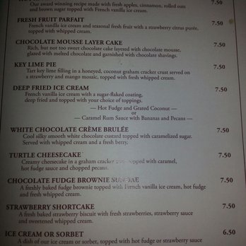 Barnsider - Dessert  Menu - Steakhouses Near Me - Albany, New York