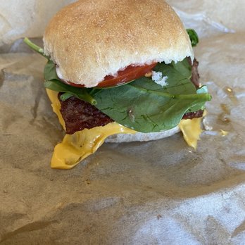 Rollin Cafe - VP slider with bacon, tomato, sans arugula and jalapeños, add american cheese and spinach. YUM. - Breakfast & Brunch Near Me - Cordova, Tennessee