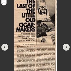 Frank Correnti Cigars - Article about Frank Correnti.