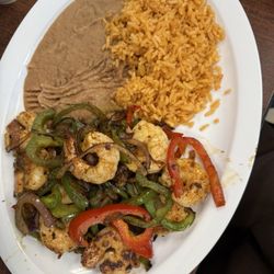 Shrimp fajitas