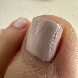 Crystal Nails And Spa - A rushed and destroyed pedicure within 2mins of being in my car