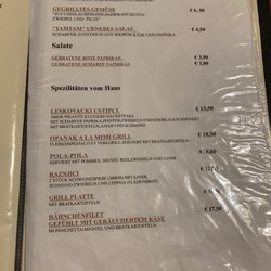 Starzel-Stuben Alling - Menu