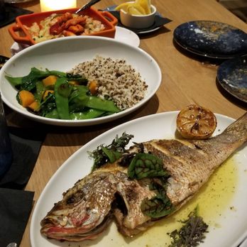 Oceanic - Whole snapper, quinoa rice, squash and snap peas, lobster mash potatoes. So good!! - Seafood Near Me - Pompano Beach, Florida Oceanic - Whole snapper, quinoa rice, squash and snap peas, lobster mash potatoes. So good!! - Seafood Near Me - Pompano Beach, Florida