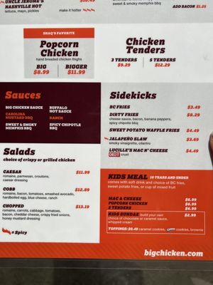 Menu photo 2 Big Chicken Mukilteo, WA Menu photo 2 Big Chicken Mukilteo, WA