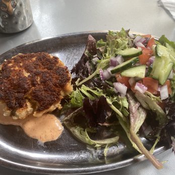 Manuel's Bread Cafe - Salmon Cake Salad - delicious and light. - French Near Me - North Augusta, South Carolina Manuel's Bread Cafe - Salmon Cake Salad - delicious and light. - French Near Me - North Augusta, South Carolina