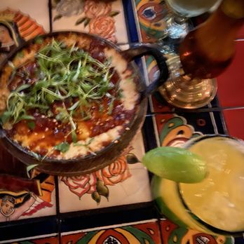 Quixote - Queso Fundido and Mango margarita - Mexican Near Me - San Diego, California Quixote - Queso Fundido and Mango margarita - Mexican Near Me - San Diego, California