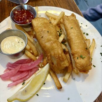 Hook & Anchor - Fish and chips. Lightly breaded and delicious. Fries were excellent. - Seafood Near Me - Costa Mesa, California Hook & Anchor - Fish and chips. Lightly breaded and delicious. Fries were excellent. - Seafood Near Me - Costa Mesa, California