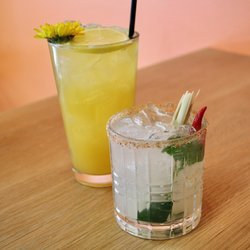 Aloy Thai Eatery-Capitol Hill - For Aloy Cocktails we had the Tom Yum on The Rocks and the Aloy Sling.