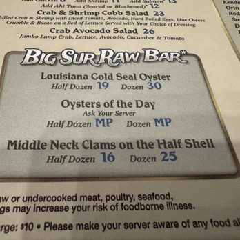 Big Sur Oyster Bar - Best deal everyday til 4 pm - Seafood Near Me - Las Vegas, Nevada Big Sur Oyster Bar - Best deal everyday til 4 pm - Seafood Near Me - Las Vegas, Nevada