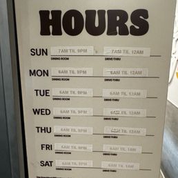 Hours of operation but closed at 6:45 am on Tuesday.