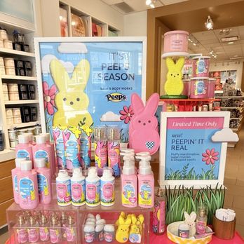 Bath & Body Works - Peeps Display with Easter Products! - Cosmetics & Beauty Supply Near Me - Allen, Texas Bath & Body Works - Peeps Display with Easter Products! - Cosmetics & Beauty Supply Near Me - Allen, Texas