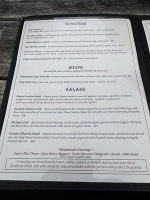 Menu photo 4 Warren House Pub Cannon Beach, OR