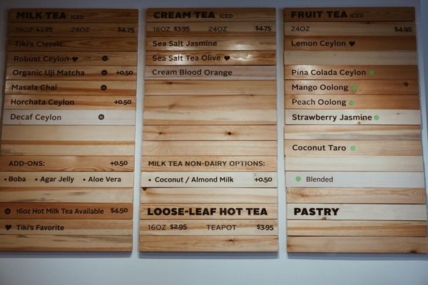 Menu photo 5 Tiki Tea Portland, OR