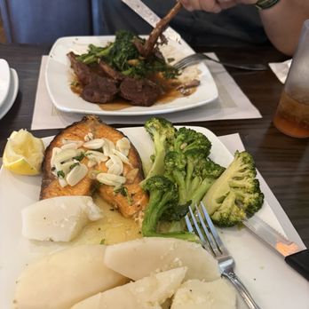 Lincoln Barbecue - Garlic spinach and Lamb. Garlic Steak Salmon Broiled potatoes and Garlic Broccoli - Portuguese Near Me - Mount Vernon, New York Lincoln Barbecue - Garlic spinach and Lamb. Garlic Steak Salmon Broiled potatoes and Garlic Broccoli - Portuguese Near Me - Mount Vernon, New York