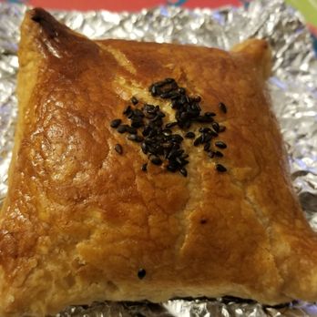 Cherry Hill Market - Lamb/beef Samsa- didn't expected to be so good- filling well seasoned and moist.  Crispy and flaky crust. $2 worth it. - Grocery Near Me - Brooklyn, New York