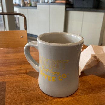 Merit Coffee - Coffee cup, what you get when dining in. Neat design. - Coffee & Tea Near Me - San Antonio, Texas Merit Coffee - Coffee cup, what you get when dining in. Neat design. - Coffee & Tea Near Me - San Antonio, Texas