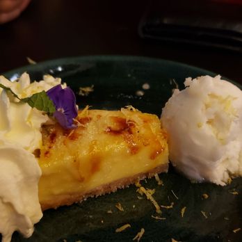 The Commons - Caramelized lemon tart with lemon ice cream - Cafes Near Me - Amsterdam, New Hampshire