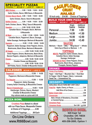 Menu photo 1 Route 66 Bowl Chandler, OK Menu photo 1 Route 66 Bowl Chandler, OK