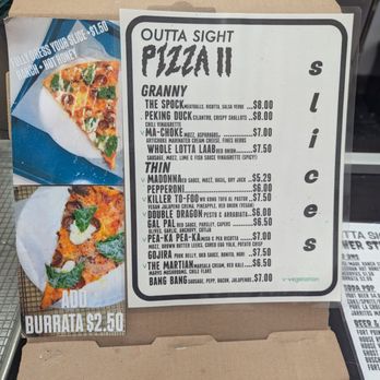 Outta Sight Pizza - Menu - Pizza Near Me - San Francisco, California