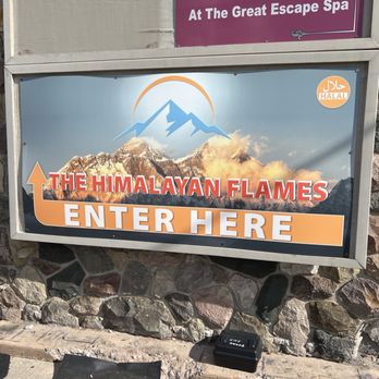 The Himalayan Flames - Entry sign from back parking lot - Himalayan/Nepalese Near Me - Dearborn, Michigan