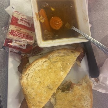 Canyon Street Grill - The James Dean and vegetable soup - Burgers Near Me - West Yellowstone, Montana Canyon Street Grill - The James Dean and vegetable soup - Burgers Near Me - West Yellowstone, Montana