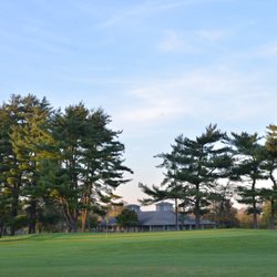 Twin Run Golf Course - Hole #9 with Clubhouse