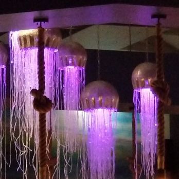 Hook & Barrel - Bar lights( jellyfish) - Seafood Near Me - Myrtle Beach, South Carolina
