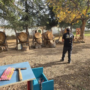 Woodley Park Archers - Axe/Knife throwing station - Archery Near Me - Van Nuys, California Woodley Park Archers - Axe/Knife throwing station - Archery Near Me - Van Nuys, California