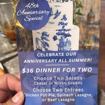 Blue Willow Restaurant & Gift Shop - Summer Anniversary Special! Only $36 for 2!! - New American Near Me - Tucson, Arizona Blue Willow Restaurant & Gift Shop - Summer Anniversary Special! Only $36 for 2!! - New American Near Me - Tucson, Arizona