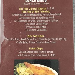 The Dugout Grill - Dugout Menu