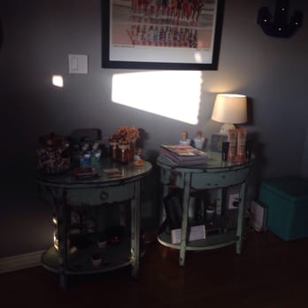 The Spray Studio - Super cute waiting area with water and candy - Spray Tanning Near Me - Burbank, California