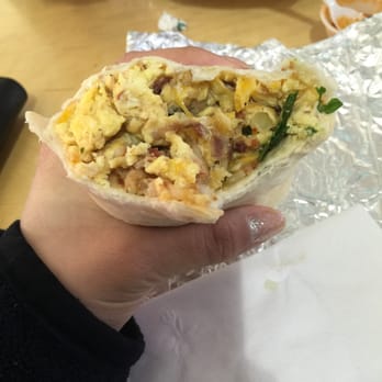 Burrito Heaven - Breakfast burrito! Raptor burrito.. Reindeer sausage and bacon. Cheese, sour cream, hash brown and extra goodies - Mexican Near Me - Anchorage, Alaska Burrito Heaven - Breakfast burrito! Raptor burrito.. Reindeer sausage and bacon. Cheese, sour cream, hash brown and extra goodies - Mexican Near Me - Anchorage, Alaska