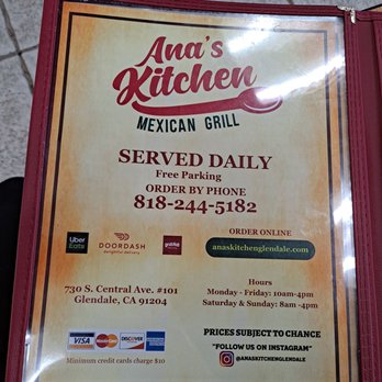 Ana's Kitchen - Mexican Near Me - Glendale, California
