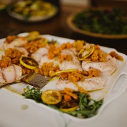 A Fork Full of Earth Organic Catering - Red snapper with rainbow carrot confit