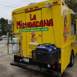 a yellow food truck