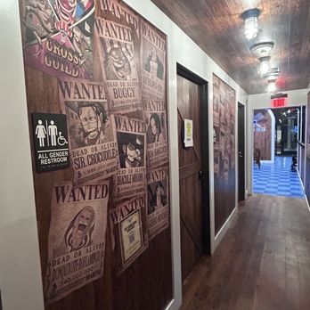 One Piece Cafe - Bathroom hallway - Themed Cafes Near Me - Los Angeles, California One Piece Cafe - Bathroom hallway - Themed Cafes Near Me - Los Angeles, California