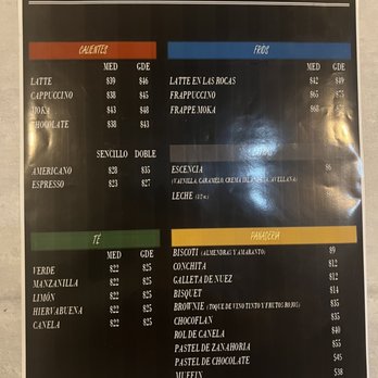 SM Cafetería del Barrio - El menu de cafés y postres - Zapopan, JAL SM Cafetería del Barrio - El menu de cafés y postres - Zapopan, JAL