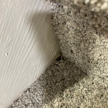 Carpet Decor - a close up of the corner of a wall - A close-up image showing the intersection of beige carpet, a white wall, and a white baseboard. - Carpeting Near Me - Ashburn, Virginia