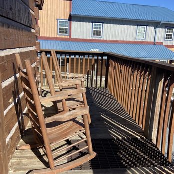 The Heavenly Roast - Rocking chairs on patio - Coffee & Tea Near Me - Sevierville, Tennessee
