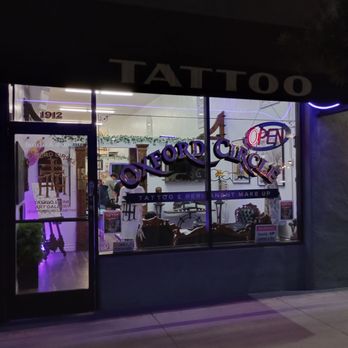 Oxford Circle Tattoo - Street view of shop at night - Tattoo Near Me - Los Angeles, California Oxford Circle Tattoo - Street view of shop at night - Tattoo Near Me - Los Angeles, California
