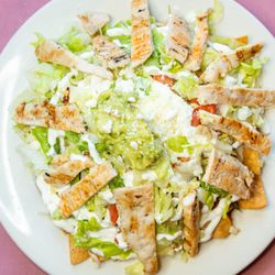 Los Gemelos Family Restaurant - Nachos Supreme with Chicken.