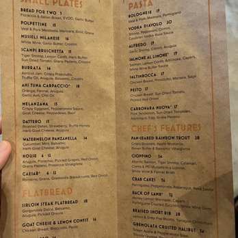 Chrysalis - Menu - Italian Near Me - Franklin, Tennessee