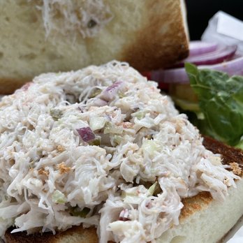 Barbara's Fishtrap - Dungeness Crab Sandwich. Purist me would probably like this! I needed something else. 6/10. - Seafood Near Me - Half Moon Bay, California Barbara's Fishtrap - Dungeness Crab Sandwich. Purist me would probably like this! I needed something else. 6/10. - Seafood Near Me - Half Moon Bay, California