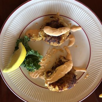 The Chart Room - Crab cake (I took a bite before I took a picture) - Seafood Near Me - Bar Harbor, Maine The Chart Room - Crab cake (I took a bite before I took a picture) - Seafood Near Me - Bar Harbor, Maine