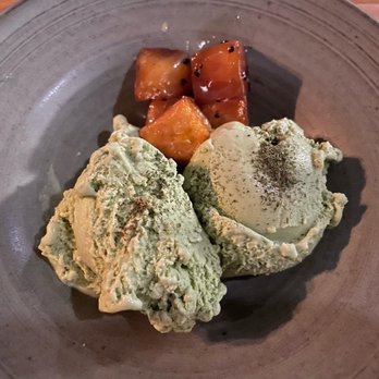 Bosso Ramen Tavern - Sweet potato with matcha ice cream. I'd pass. - Ramen Near Me - Cambridge, Massachusetts Bosso Ramen Tavern - Sweet potato with matcha ice cream. I'd pass. - Ramen Near Me - Cambridge, Massachusetts
