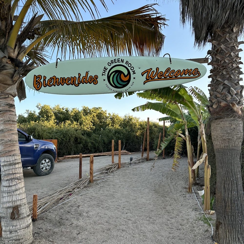 The Green Room - Entrance from parking lot - Seafood Near Me - Todos Santos, BCS The Green Room - Entrance from parking lot - Seafood Near Me - Todos Santos, BCS